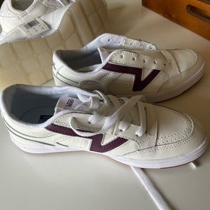 New vans white and maroon